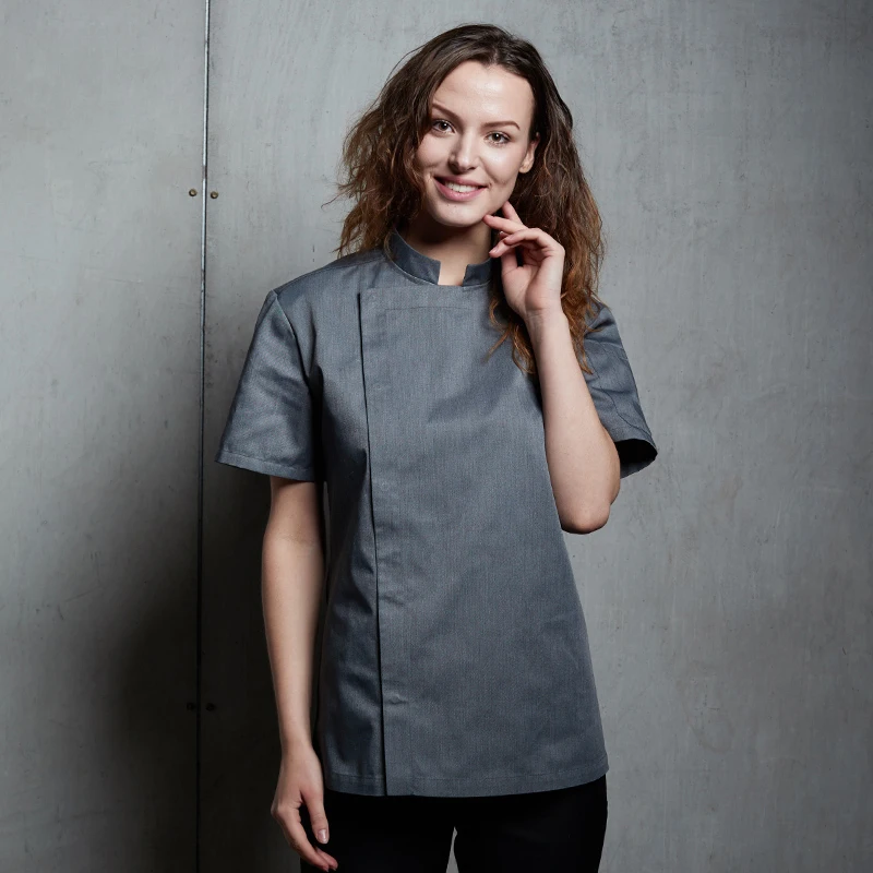 Servicio de comida, traje de cocina, panadería, cafetería, camarero, ropa de trabajo, uniforme de Chef Pizzaiolo, chaquetas de cocinero para restaurante, alta calidad