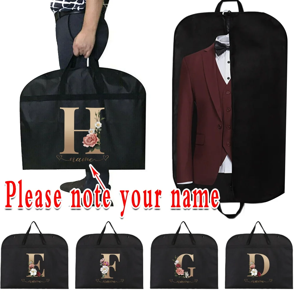 Customize Any Name Clothing Covers Wedding Dress Dust Bag Suit Coat Garment Cover Wardrobe Damp-proof Hanging Clothing Organizer