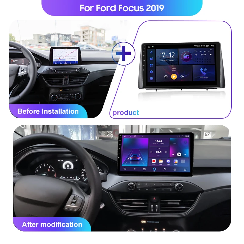 10'' Android Car Autoradio for Ford Focus mk3 2011-2019 GPS Carplay 2Din Bluetooth Stereo Car Multimedia Video Player Navigation