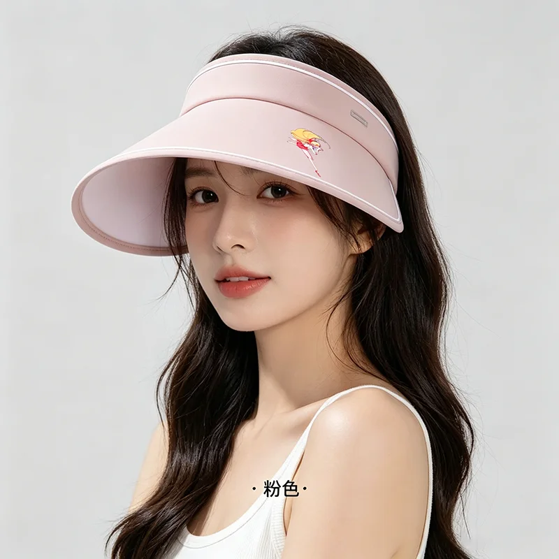 Sailormoon Sun Visor Hat for Women UV Protection Cycling Wide Brim Foldable Travel Slimming Face Beach Hiking Park Empty Top Cap