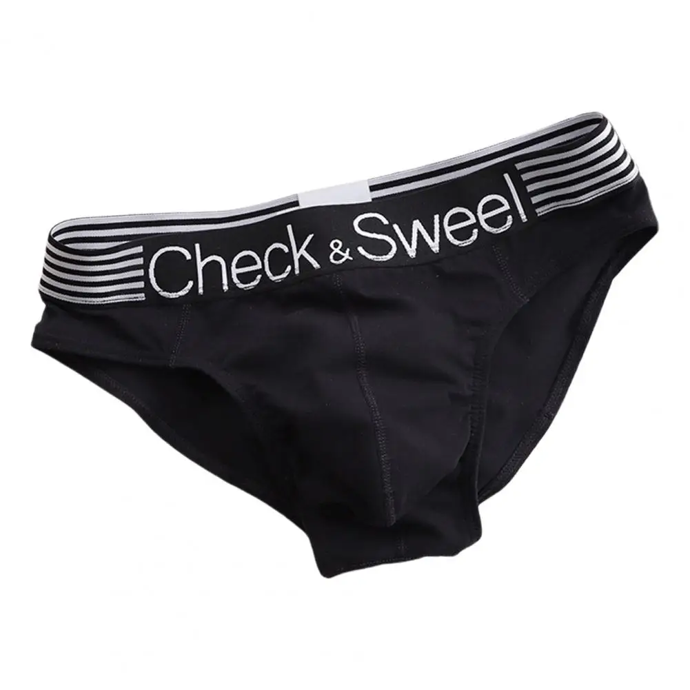 

2025 new Men Triangle Underwear Briefs Solid Color Letter Print Shorts Breathable Loose Wide-Brimmed Teen Underpants for Daily W