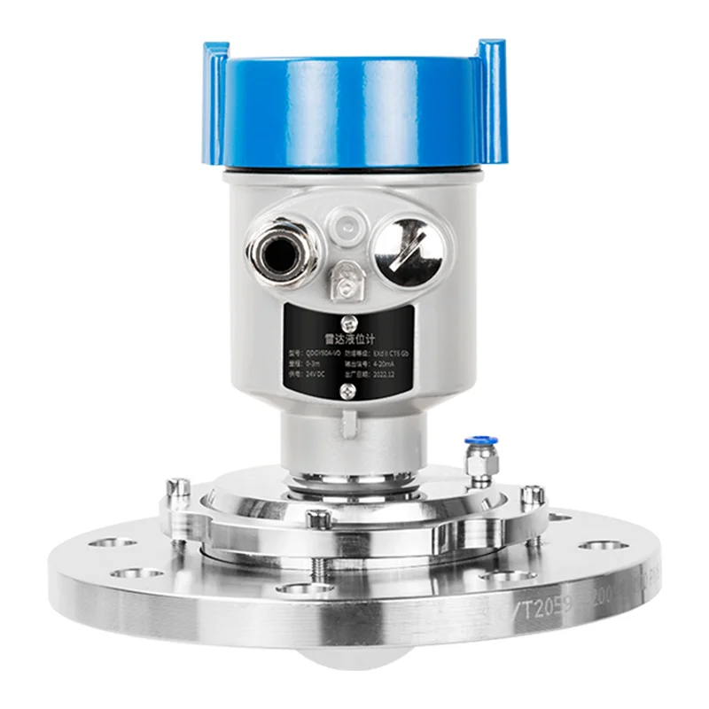 

Radar Level Sensor 0-10m 0-20m DC24V with 4-20mA Hart DN80 Radar Level Meter for Water Liquid Oil TanK Level Measuring Tool