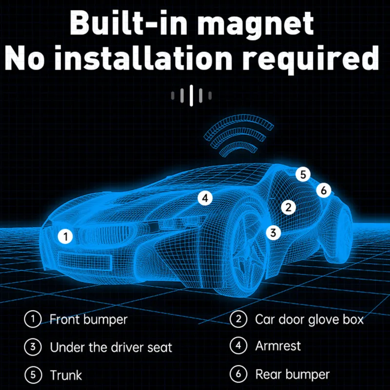 Mini Magnetic GPS Tracker Anti-Lost Device Pet Child Elder Smart Finder Locator Car Keys Bag Wallet Real-Time Tracking Location