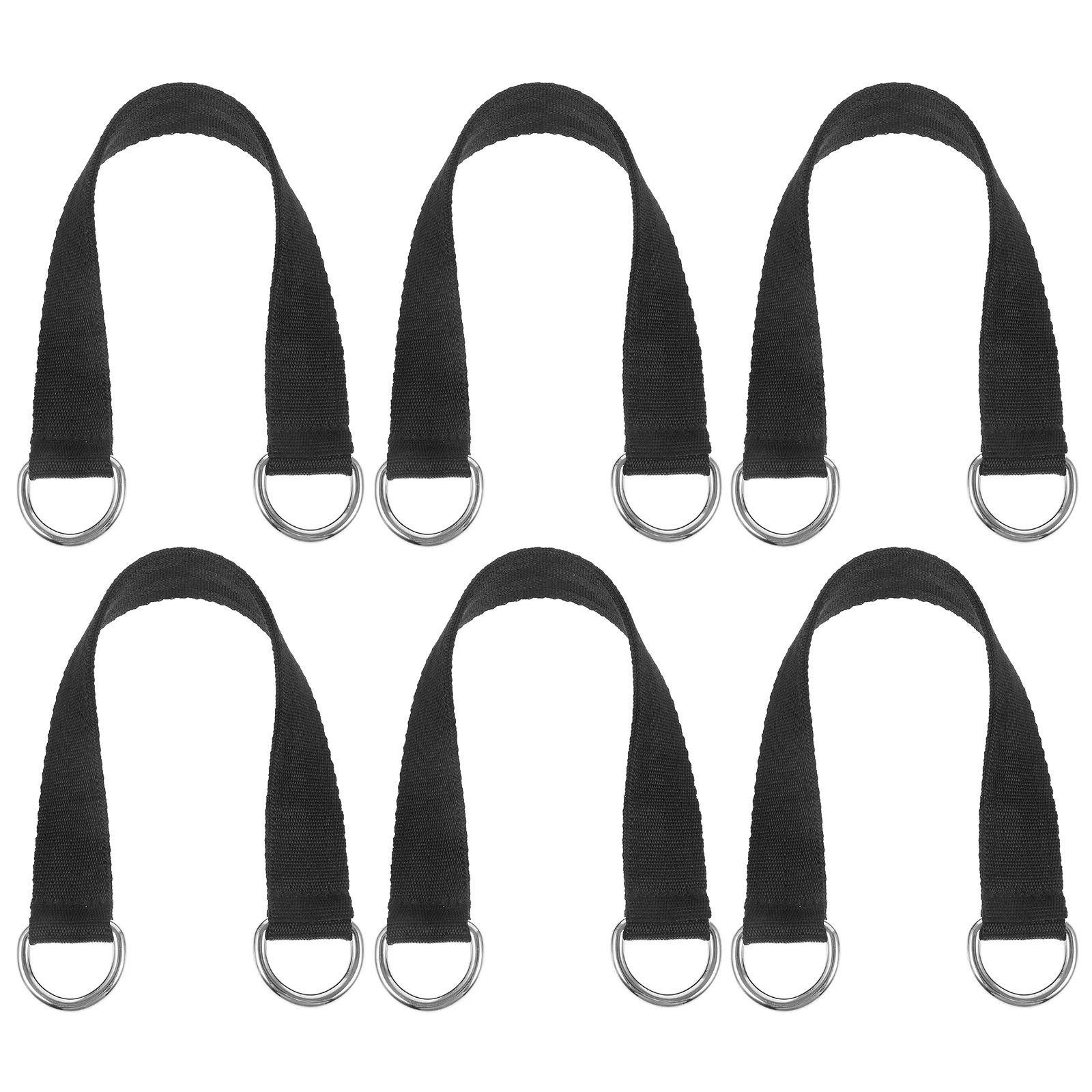 

6 Pcs Rides Pull-up Straps Fitness The Cable Workout Attachment Stainless Steel Gym Accessories