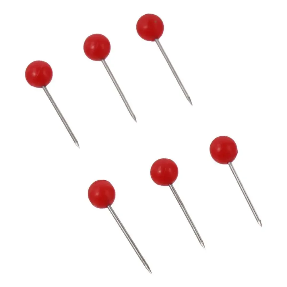 300 pieces/box Plastic Map Tacks Push Pins Durable Portable Round Head Pin Red Lightweight