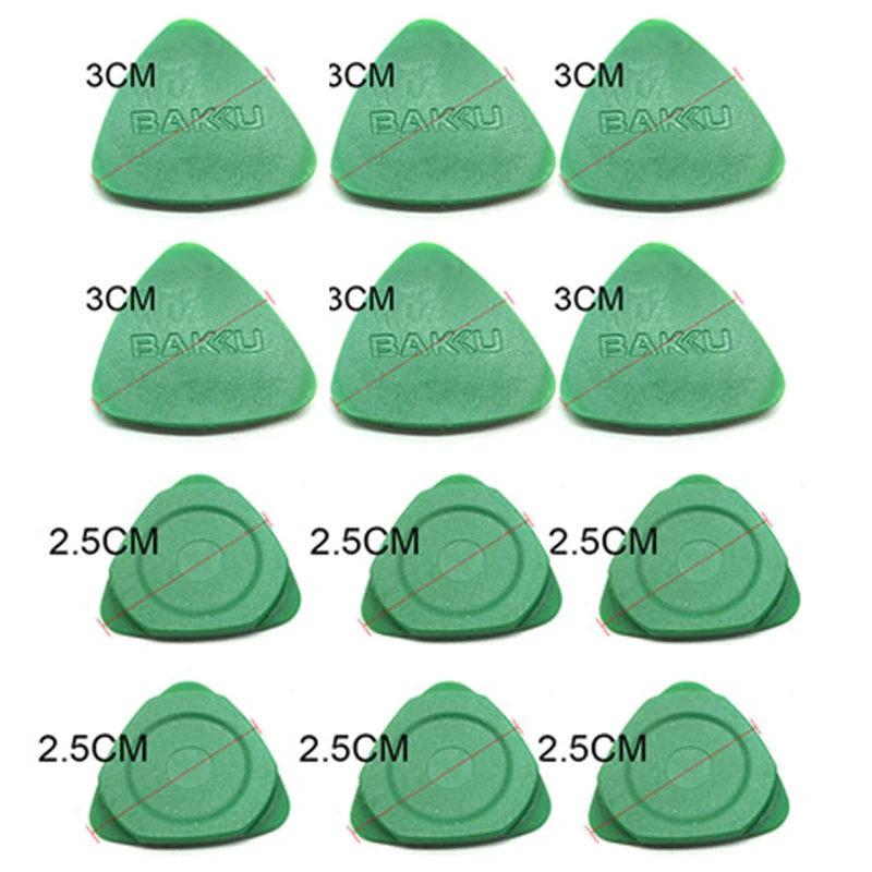 High Qualtiy BAKU 12 Pcs Green Plastic Hand Tool Kit Opening Pry Bar Repair Gadget for iPhone Samsung Mobile Teardown