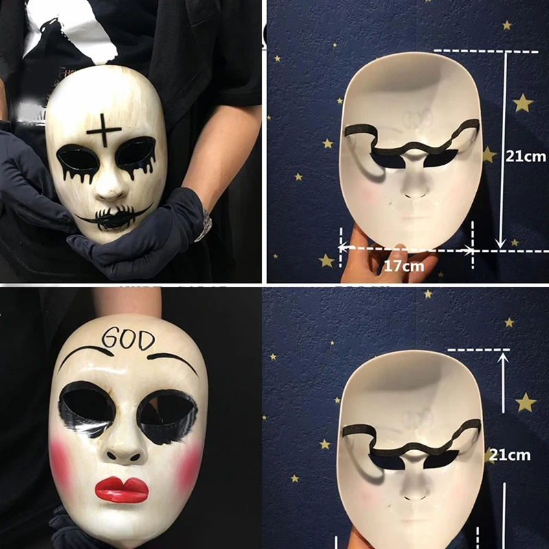 Maschere per feste in forma di Film di Halloween maschere per il viso a tema per adulti Film Cosplay Costume puntelli maschera maschera Horror regalo per bambini