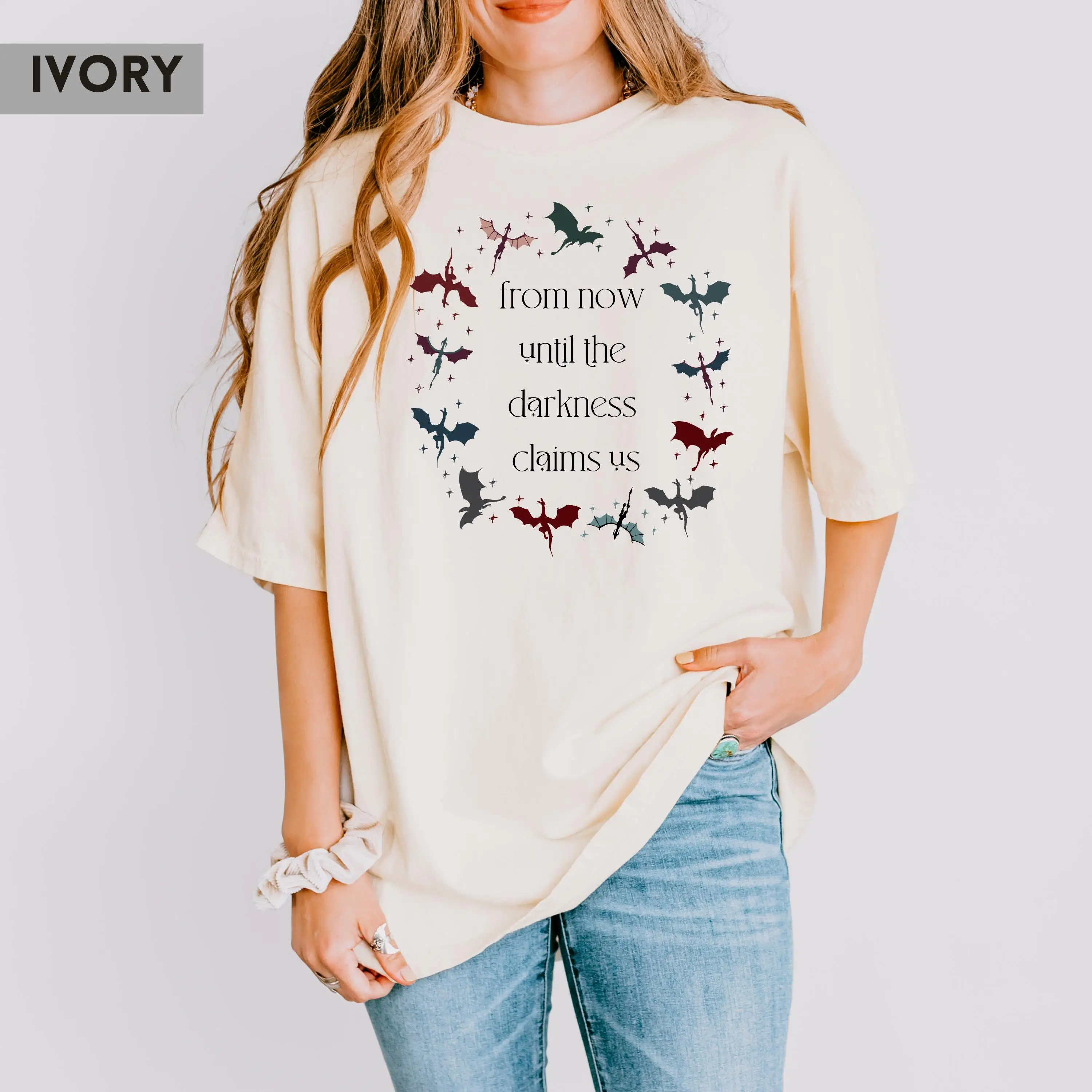 Darkness Claims Us Witchling Shirt | Dark Fantasy Tee | Colors Bookish Gift T-shirt