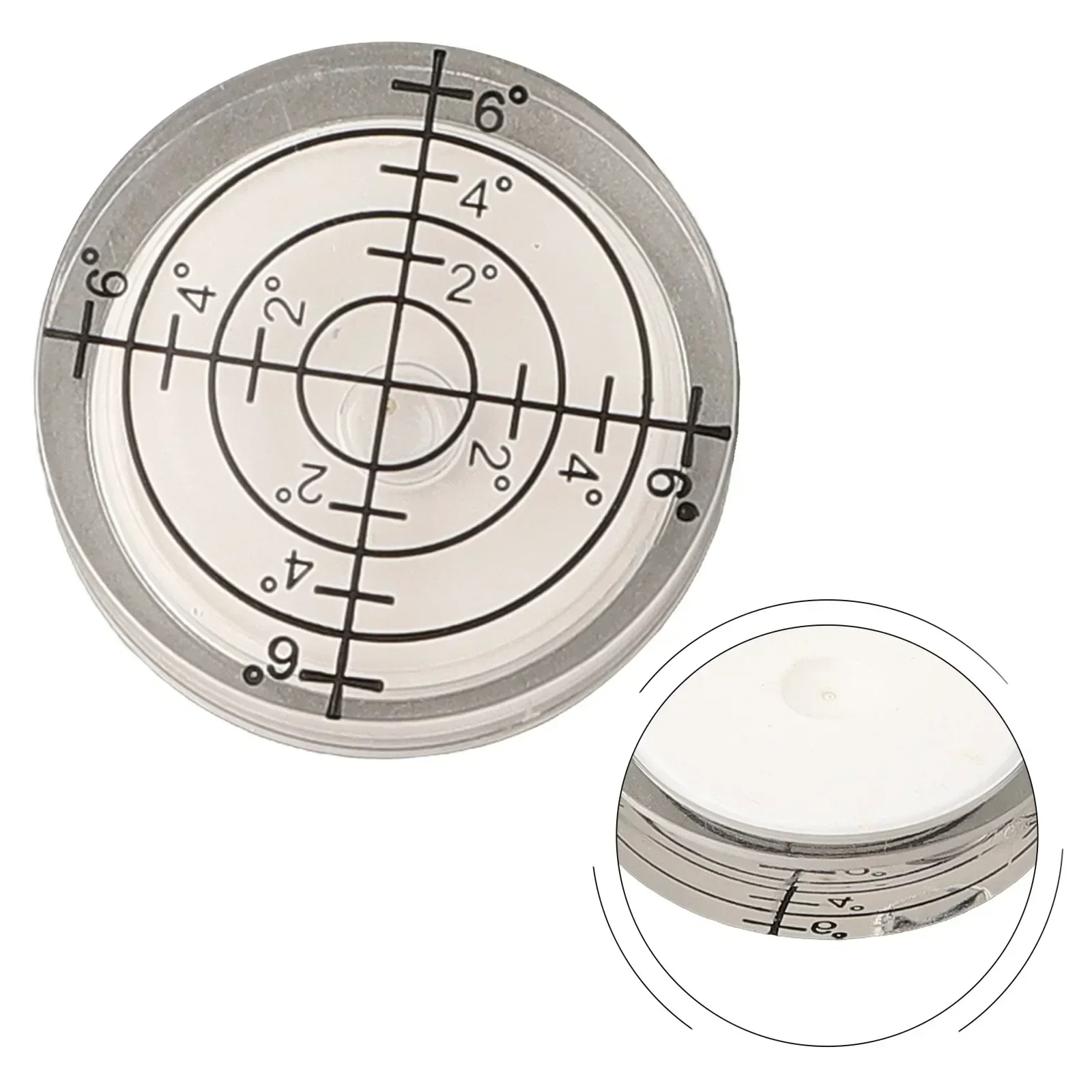 Precision Bubble Level Round Circular Measuring Kit Mini Spirit Level Bull Eye Horizontal 1.26 * 0.28Inches/Accuracy 20°-30°