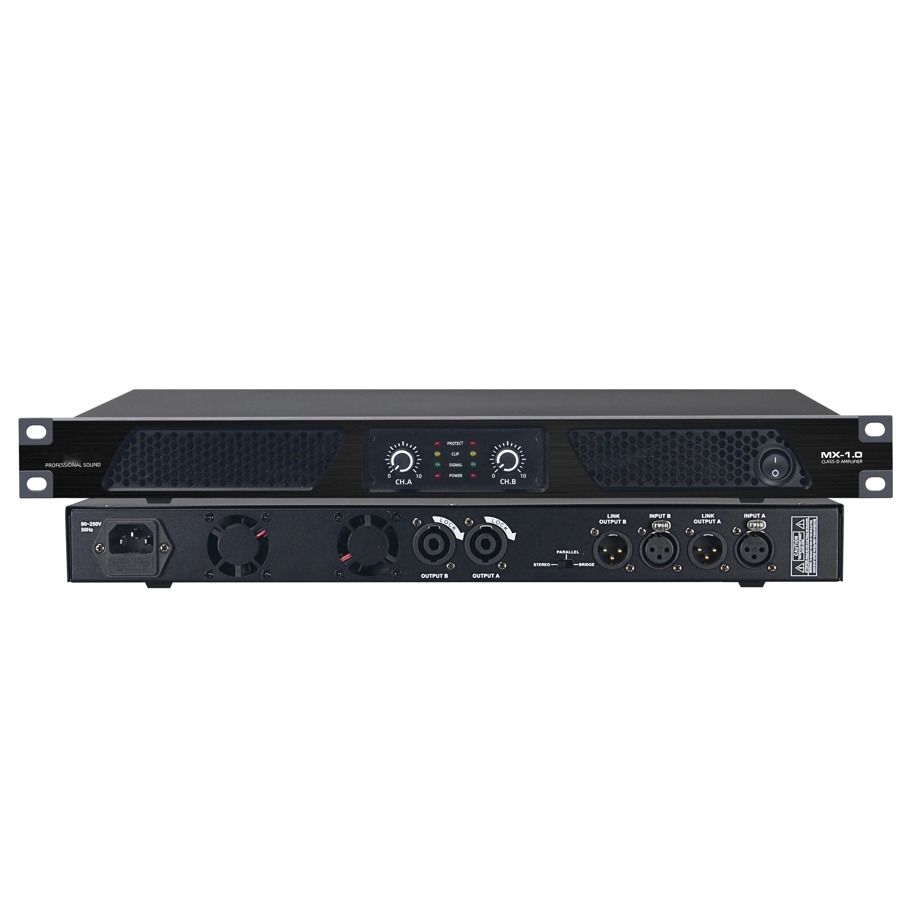 

XTUGA MX-1.0 1U 500W 2 Channel Professional Digital Power Amplifier For Stage Performance Concert Meeting KTV