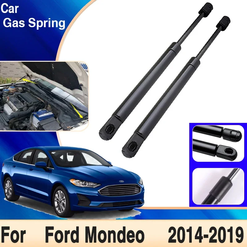 Car Engine Covers Hydraulic Rod For Ford Mondeo MK4 Mk V 2014~2019 Car Front Hood Supporting Strut Spring Shock Bars Accessories