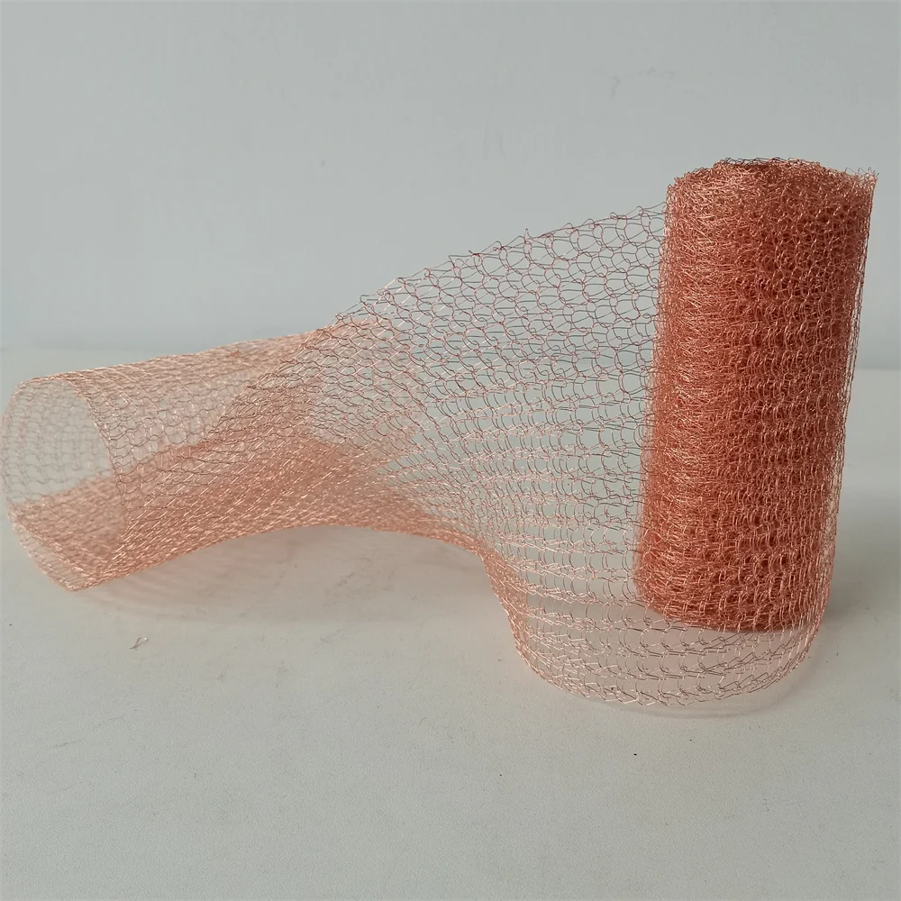 Copper Mesh with Packing Tool  125mm Blocker for Hole - DIY Hole Filler, Copper Fill Fabric, Ideal for Distilling, Pure 100%