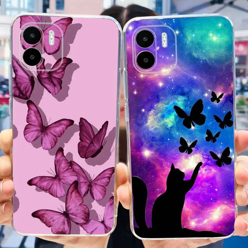 For Xiaomi Redmi A2 Case Redmi A2 Plus Cover Fashion Marble Art Painted Soft Transparent Silicone Fundas For Redmi A2 A2+ Bumper
