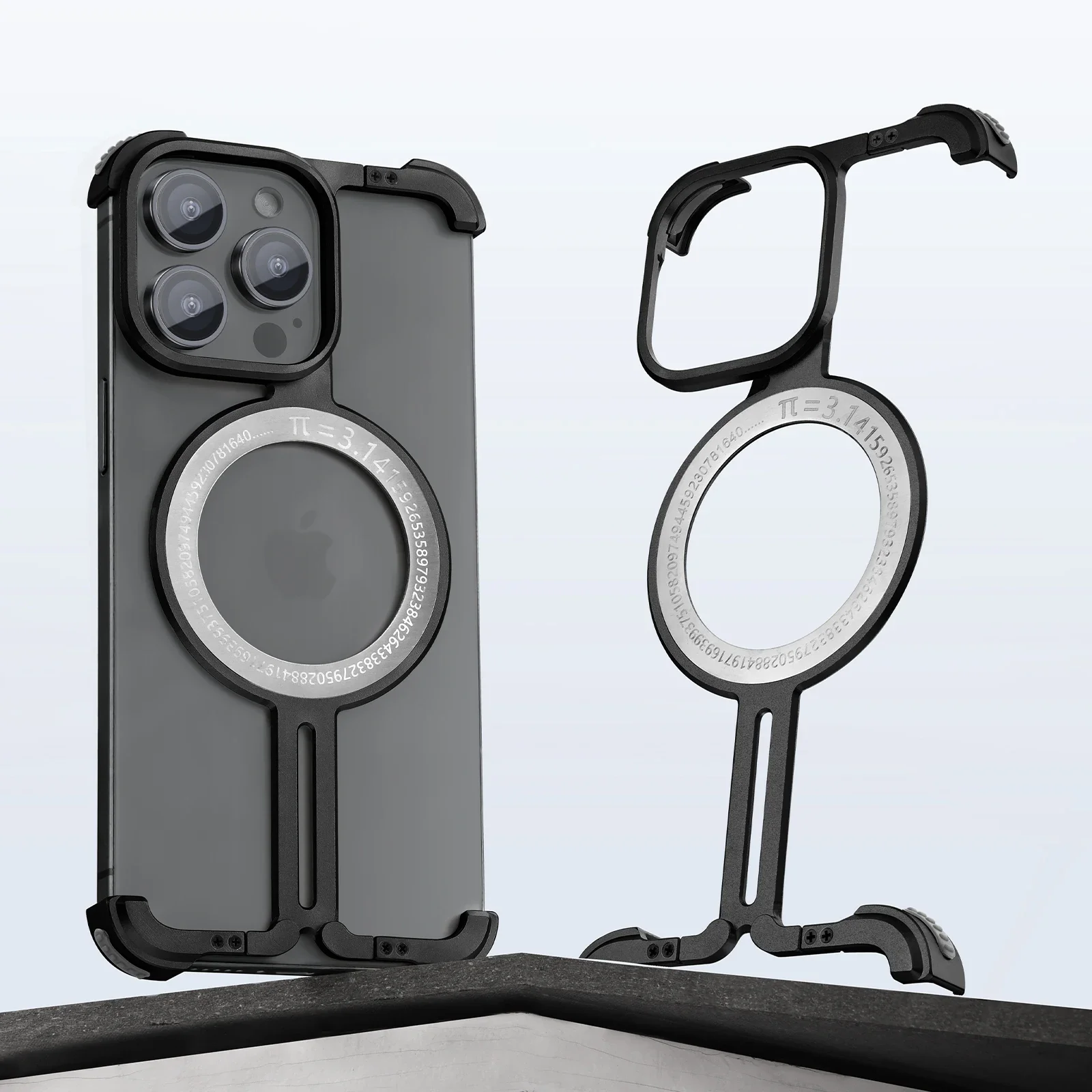 Eary Magsafe Phone Case for iPhone 15 Pro Max Frameless Slim 14 Pro Max Cover Magnetic Bumper AntiSlip Phone Protective Case