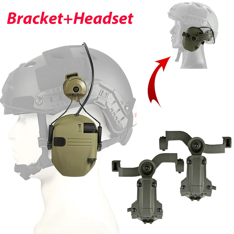 New Upgrade Tactical Headset Hunting Shooting Noise Cancelling Headphones for FAST Helmet Wendy M-LOK ARC Headset