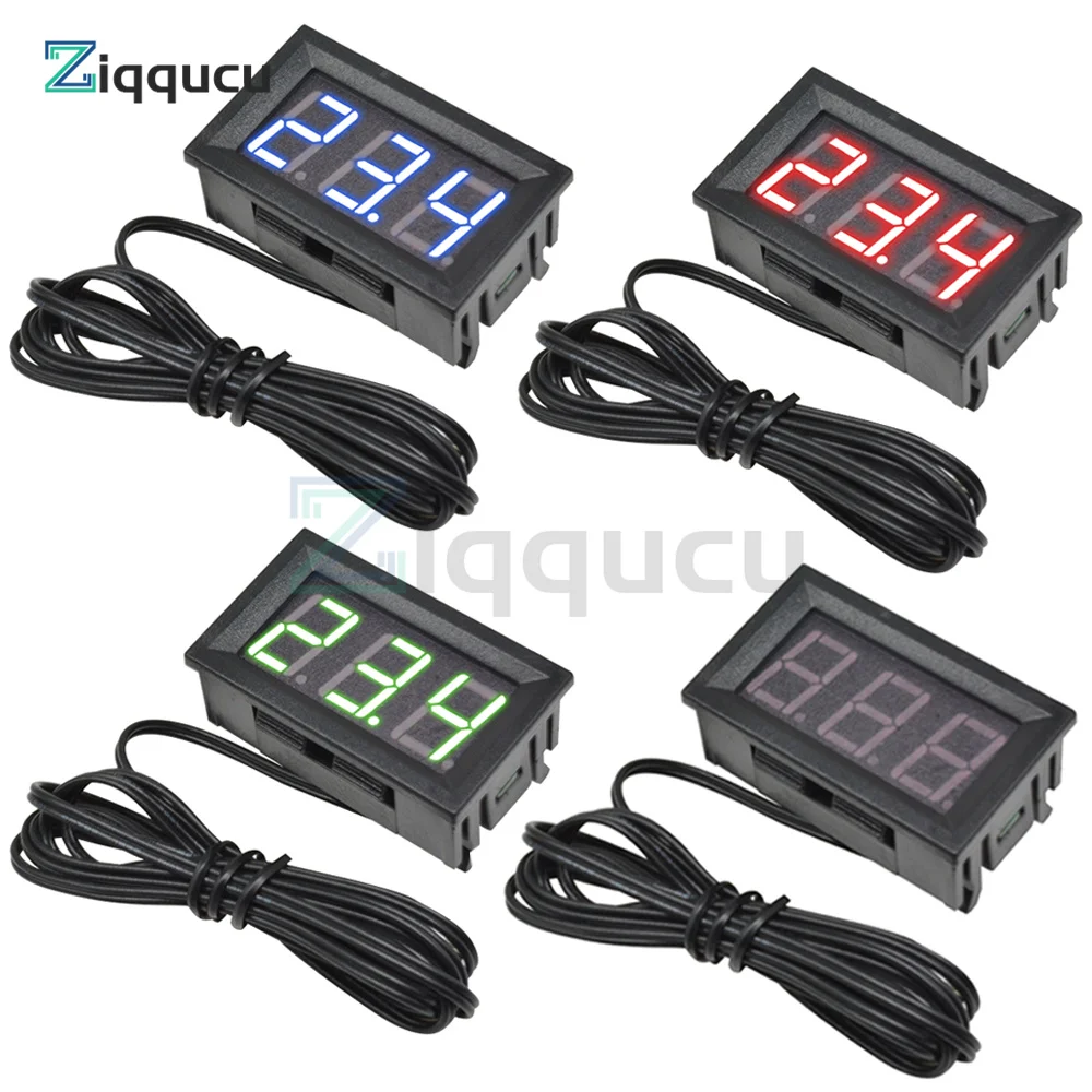 0.56 Inch Digital LED Thermometer Car Indoor Outdoor Incubator Acquarium Temperature Sensor Meter Weather Detector Monitor