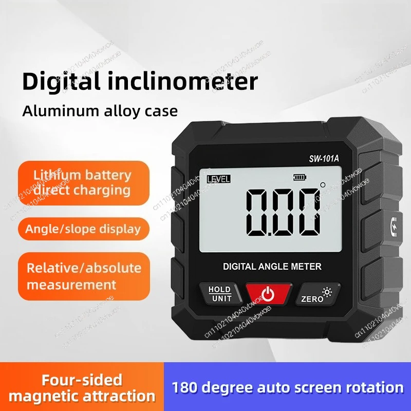 

SW101A Digital Display Electronic Angle Ruler Inclinometer, Slope Measurement Level