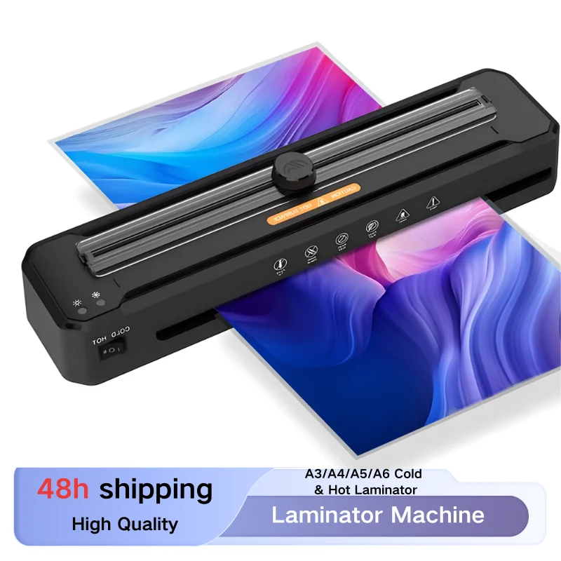 

13-Inch Laminator Machine with 50 Laminating Sheets, A3/A4/A5/A6 Cold & Hot Laminator for Home Office School Use, Built in Hole