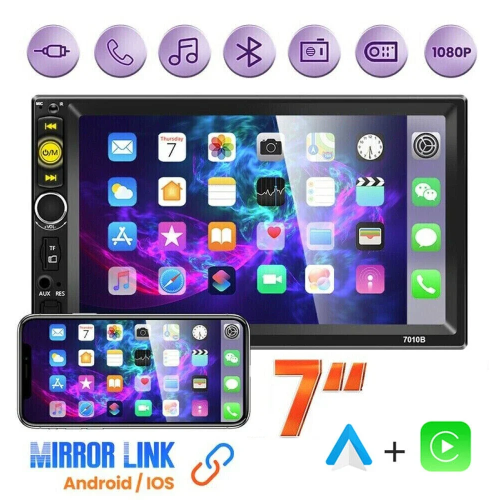 2Din Carplay Car Radio 7