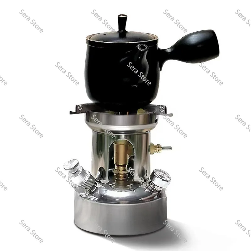 Outdoor self-driving wood stove convenient camping integrated field picnic multi-purpose stove gasification stove
