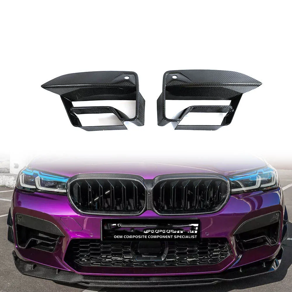 

Для BMW F90 M5 Sedan Dry Carbon F90 2021-2024 гг. Передняя противотуманная фара, крышка, разделитель плавника, комплект кузова