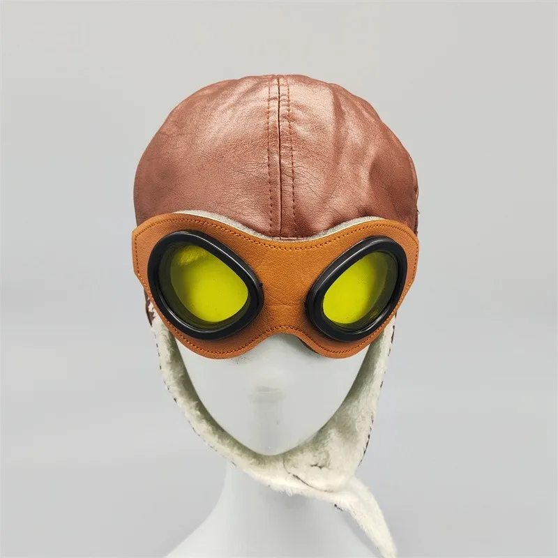 Children's Fashion Sunglasses Lei Feng Hat Korean Retro Trend Pullover Cap Autumn and Winter Warm Ear-Protecting Hats