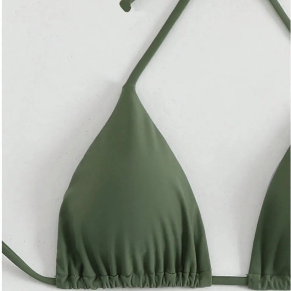 

Комплект из 2 предметов: модный летний пляжный купальник-бикини с завязками на шее, повседневный женский купальный костюм, бразильская пляжная одежда