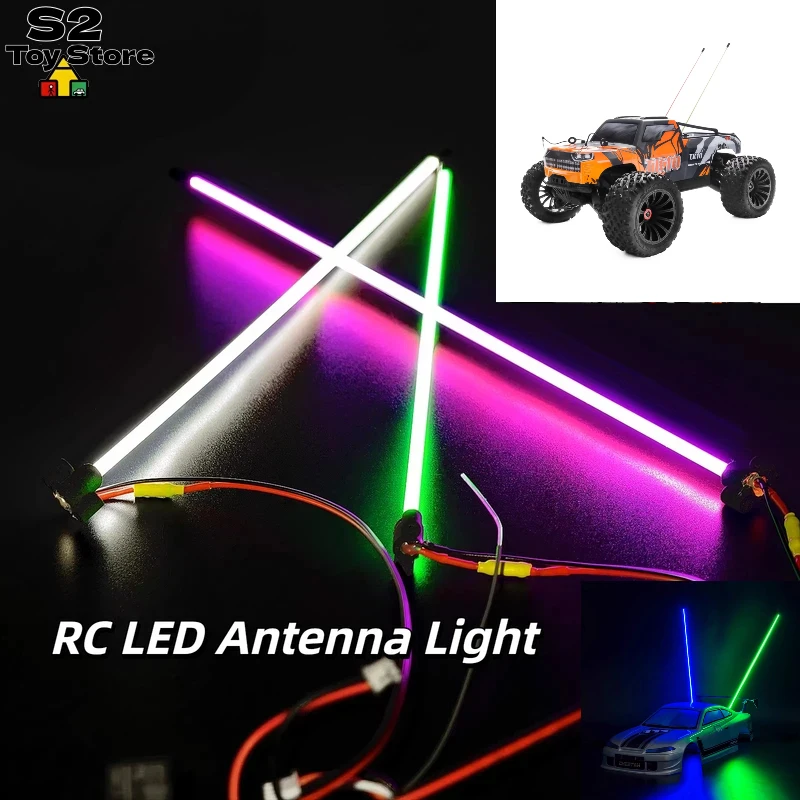 PYFORE LED Antenna Whip Lights Multi Color Glowing Atmosphere Strip DIY Accessories For RC Model Car Truck Crawler Hobby Vehicle