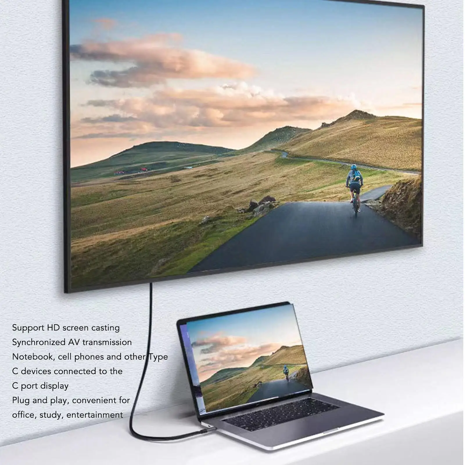 Cable USB C 3.1 macho a hembra 100W Carga rápida 10Gbps 4K 60Hz Compatible con consolas de juegos y dispositivos