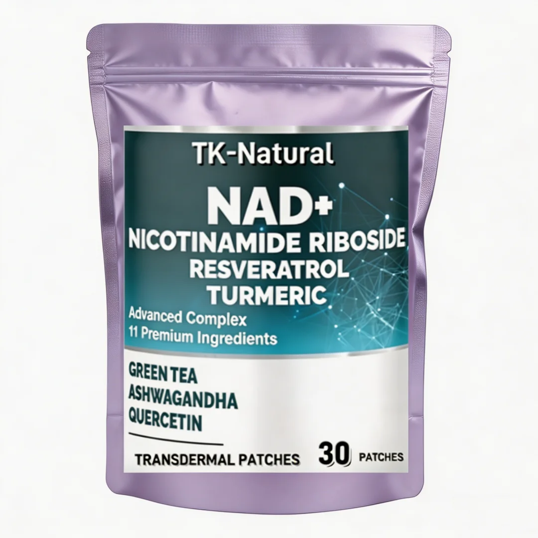 30 Patches NAD Transdermal Patches with Trans-Resveratrol, Turmeric Curcumin & 8 More | Cellular Wellness Support