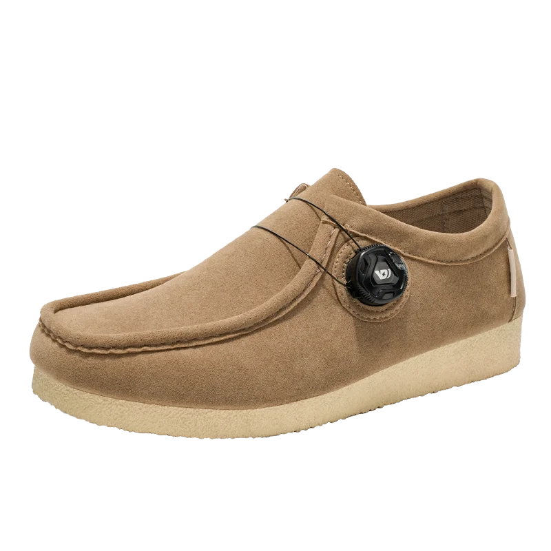 

VIPOL Plus-size men's shoes, thick-soled fashionable walking shoes, button-down low-top shoes, new suede casual shoes