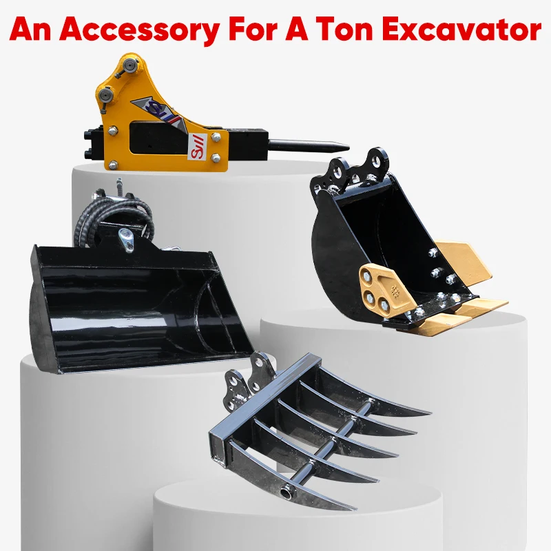 Металлический экскаватор с диафрагмой 0,98 дюйма, насадка для ковша для однотонных мини-экскаваторов