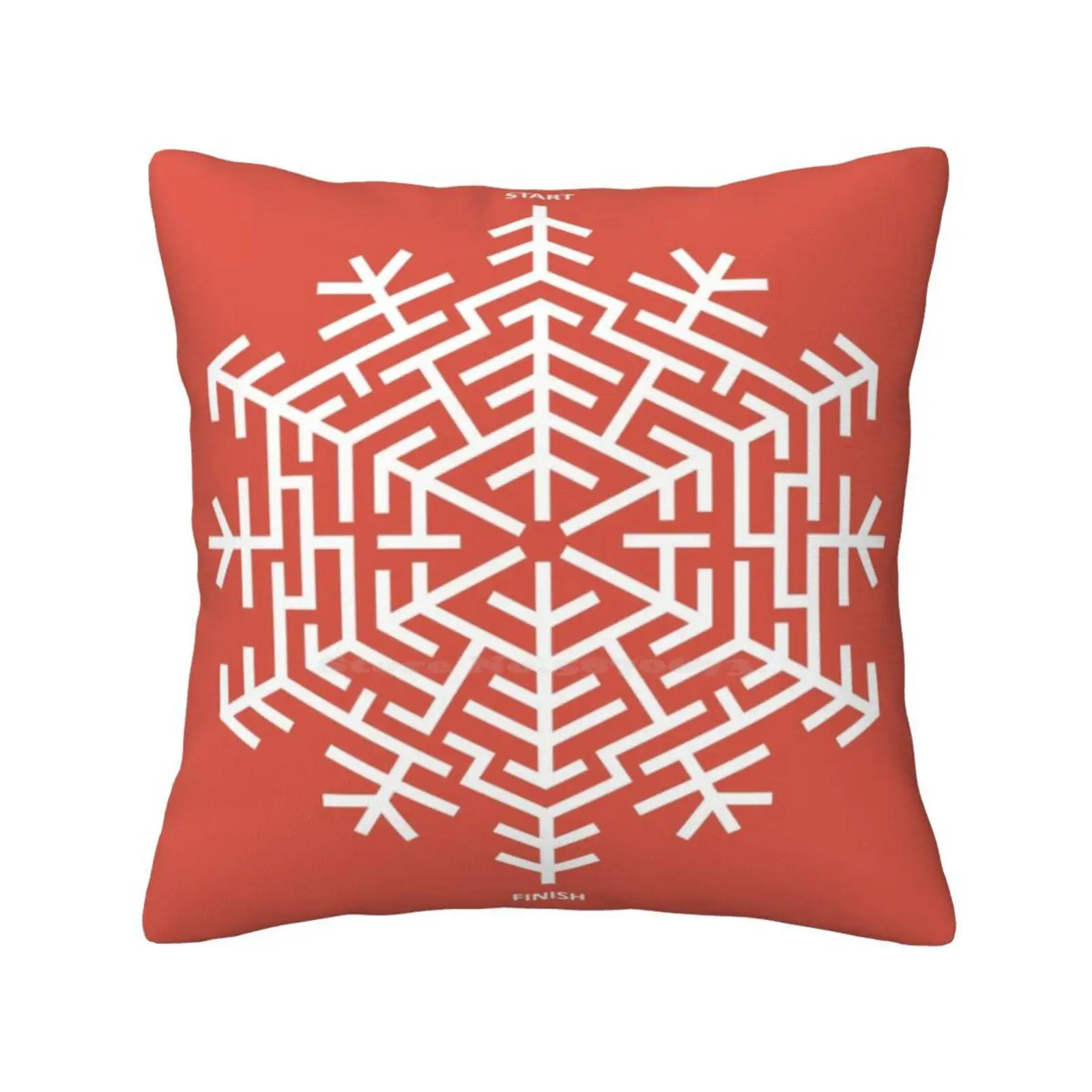 An Amazing Christmas Bedroom Office Hug Pillowcase Christmas Xmas Holidays Festive Geometric Graphic Maze Snowflake Designer