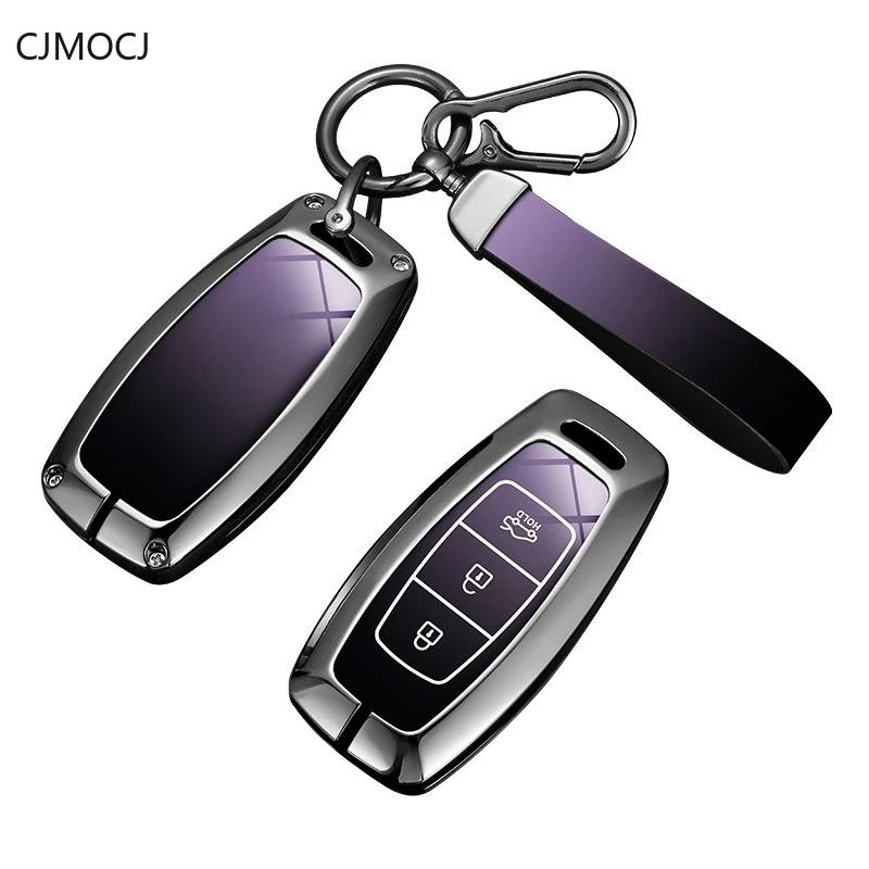 Premium Zinc Alloy Key Cover Case for Hyundai Ix35/Mistra/ix25/7th Gen Elantra/Fista/Langdong - Protective Key Fob Shell