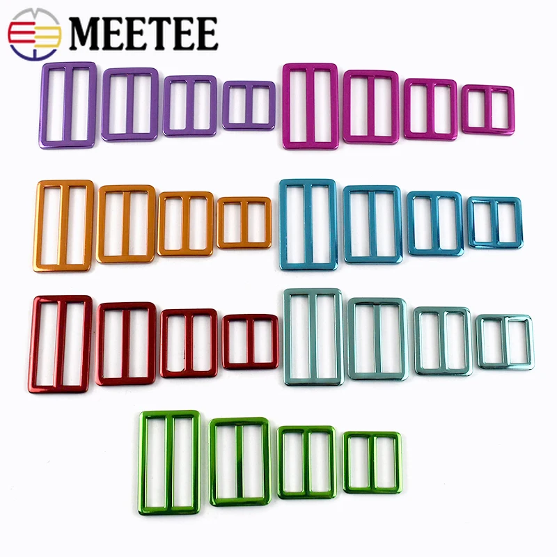 

5/10Pcs 20-38mm Metal Tri-Glide Slider Buckles Bag Straps Adjust Ring Clasp Webbing Belt Connector Buckle Hardware Accessories