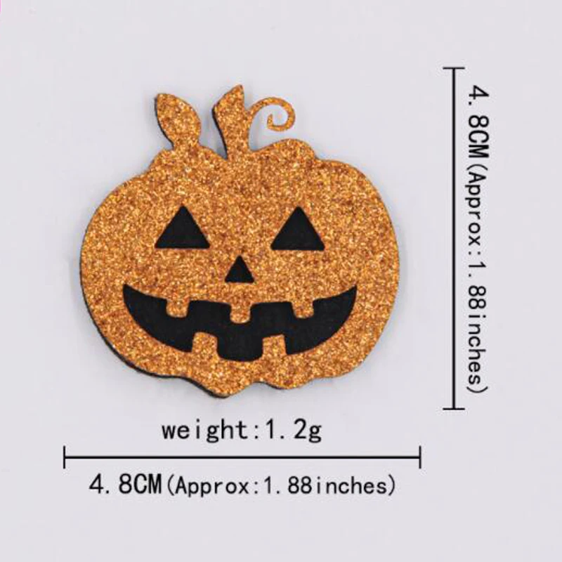 20pcs/lot Kawaii Glitter Halloween Series Patch Creative Halloween Appliques Accessories Halloween Headdress Decoration Material