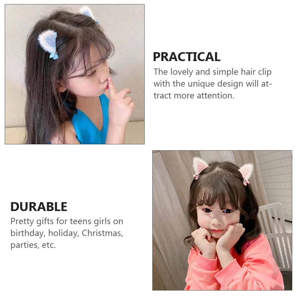 

8 шт., заколка для волос с кошачьими ушками, милые заколки для вечеринки, Хэллоуина, косплея, уникальный дизайн, аксессуары для волос для девочек, инструмент для укладки