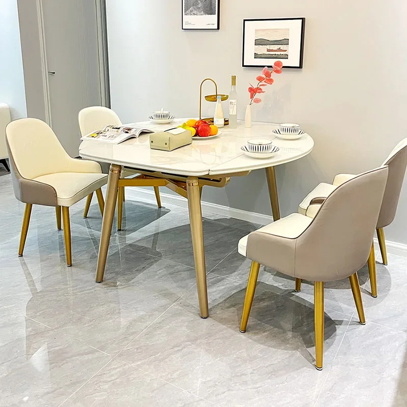 Service Waterproof Dining Table Modern Office Luxury Design Minimalist Dining Table Living Rectangle Villa Unique Furniture