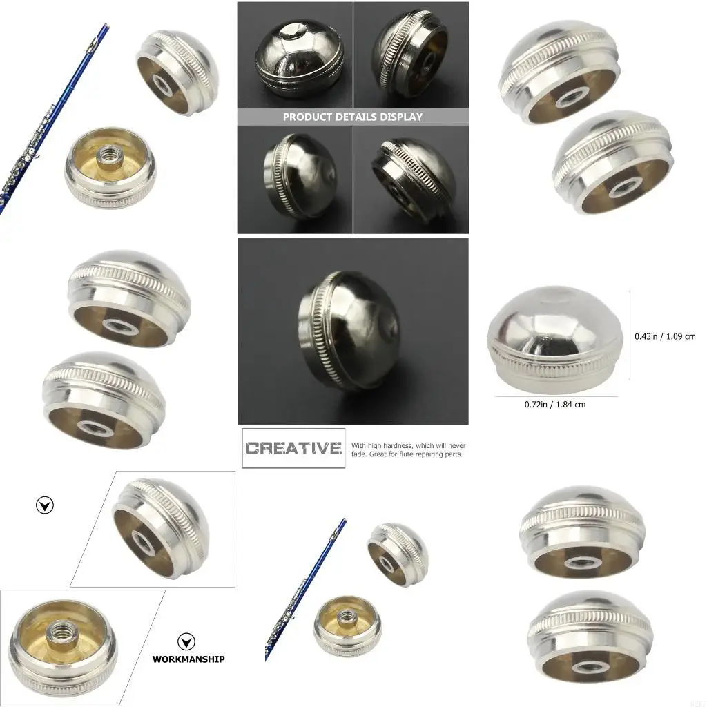 62kF أداة الرياح headjoint المسمار المزامير المزامير الرأس تاج تاج مفصل الأغطية المزامير المصاب #1