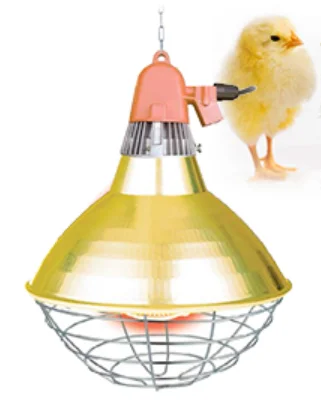 Infrared Heating Lamp Energy-saving Poultry Interheat Livestock Lamp for Breeding Farm Poultry Heat Lamp Shade