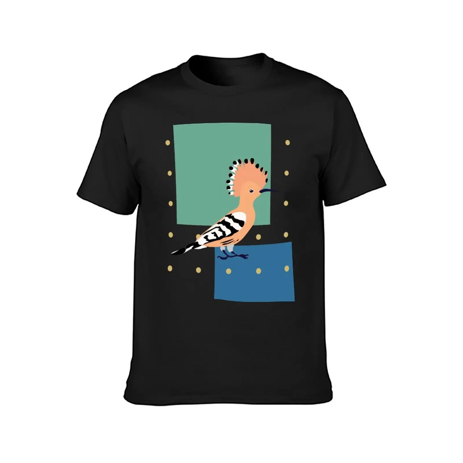 Hoopoe art T-Shirt graphics anime summer top tees men clothing