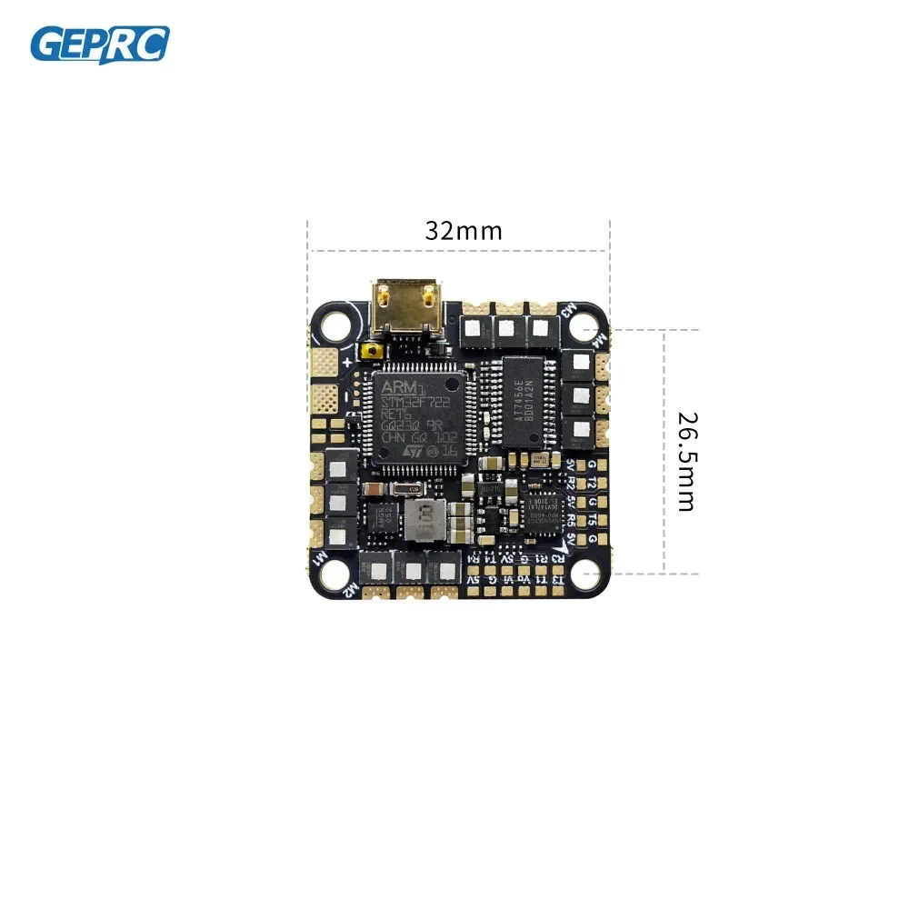 GEPRC GEP-F722-45A AIO V2 F7 FC 45A 2-6S 8bits BLS ESC 26.5mm/M2 For DIY RC FPV Quadcopter Replacement Accessories Parts