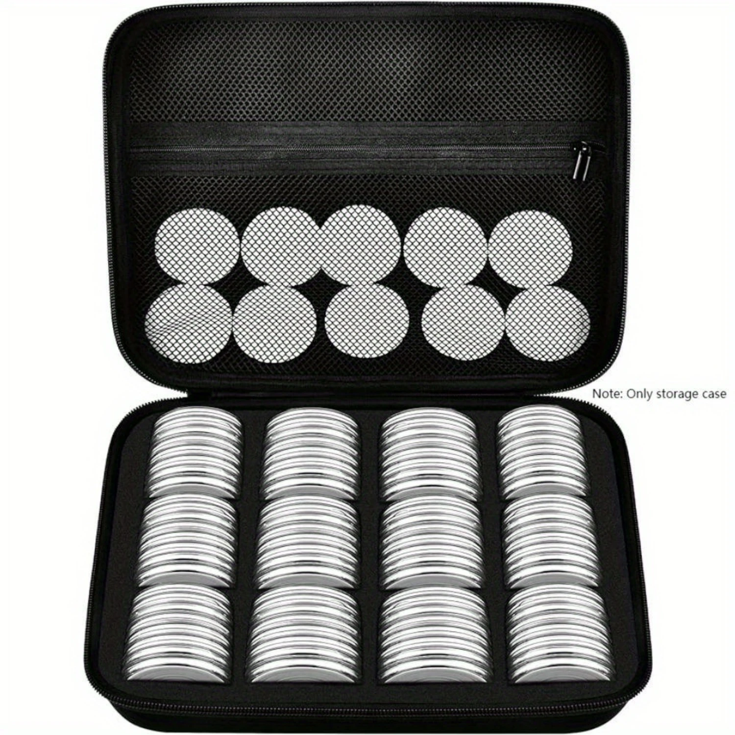 

Essential Durable 46mm Coin Capsules Set - Complete Coin Collector Case Holder for 6 Sizes (20/25/27/30/38/46mm) Coins - Include