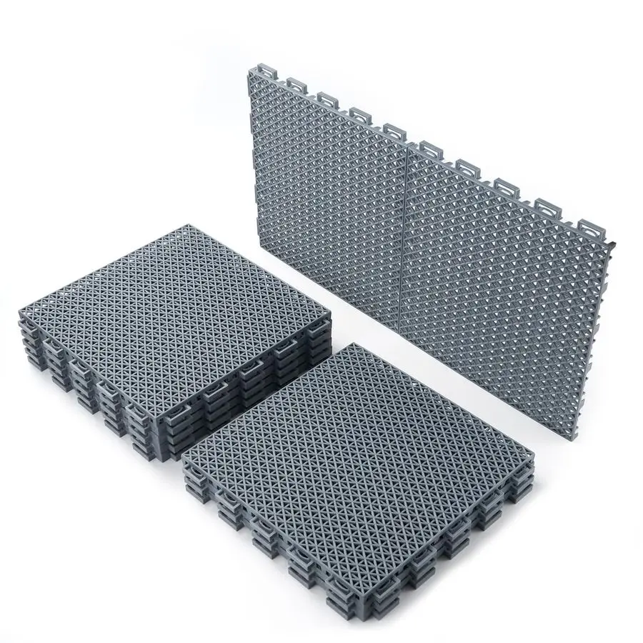 

Outdoor Decking for Garden, Kennel, Storage Shed, Basement, Garage, Patio, Bathroom, 10 PCS 12x12x0.59 HeavyDuty Interlocking De