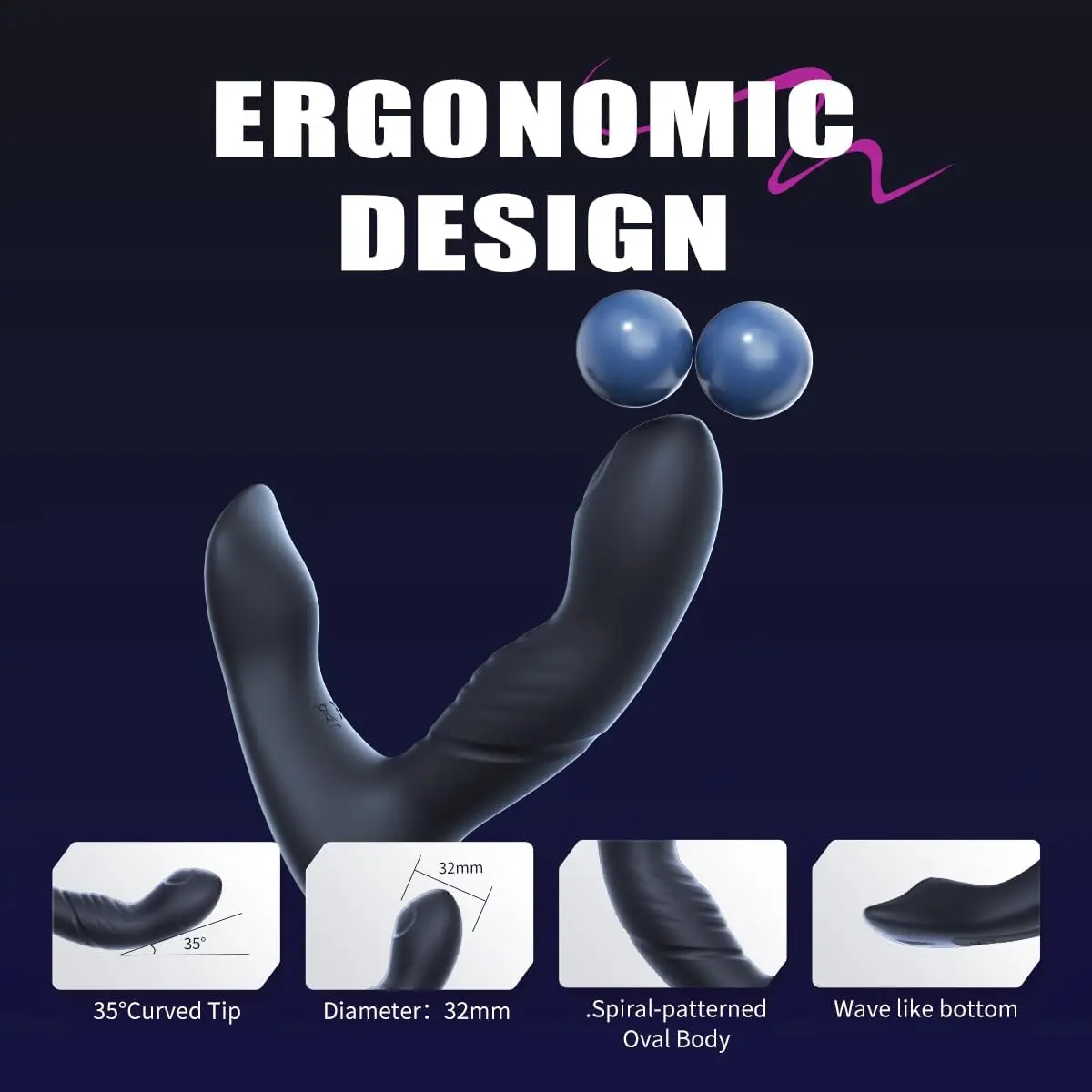 전립선 마사지기 진동 플러그 섹스토이 20가지 기능 리모컨 전립선 마사지 남성용 섹스토이