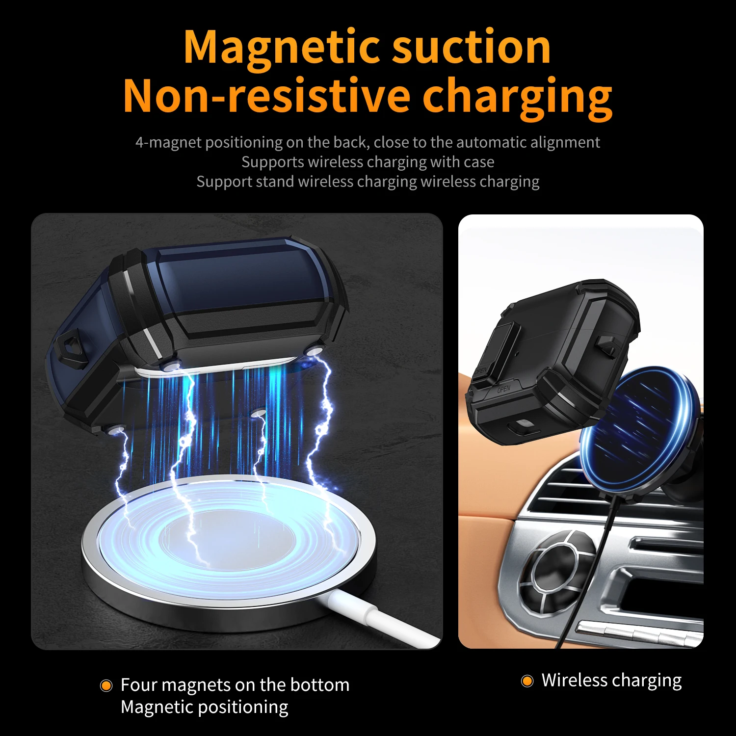 حافظة قفل آمن لهاتف سامسونج جالاكسي Buds 3/3Pro حافظة سماعة أذن مع حافظة حماية MagSafe لهاتف سامسونج جالاكسي Buds 3