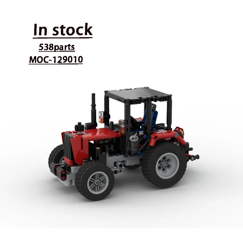 MOC-129010 نموذج مكعبات بناء شاحنة نقل المزارع الجديدة، 538 قطعة، لعبة مكعبات بناء عيد الميلاد هدية للأولاد والأطفال