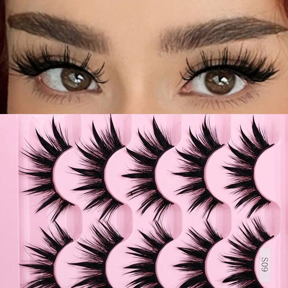 Reusable Handmade Craft Soft Band Extension False Eyelashes Thai Wet Eyelashes Wispy Fluffy 3D Faux Mink Eyelashes