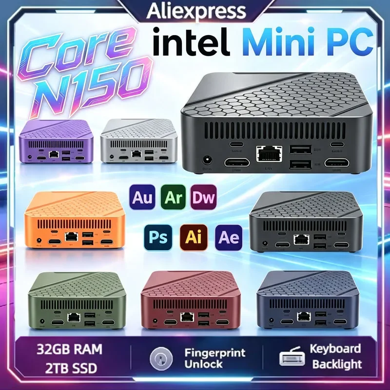 ミニコンピューター-インテル-n150-windows-11-8gb-16gb-ram-1tb-ssd-wifi-6-bt52-コンパクトデスクトップpc