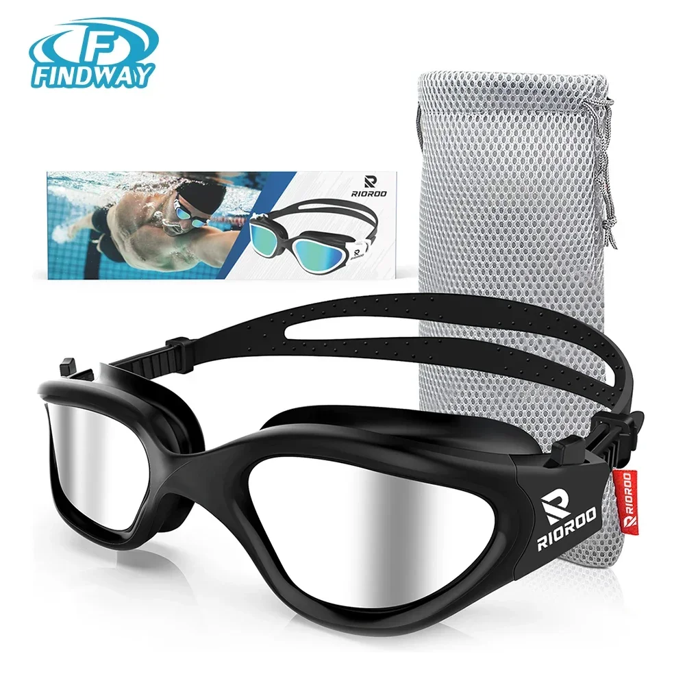 Gafas de natación profesionales para adultos, lentes de protección UV antivaho, impermeables, ajustables, de silicona, equipo de natación